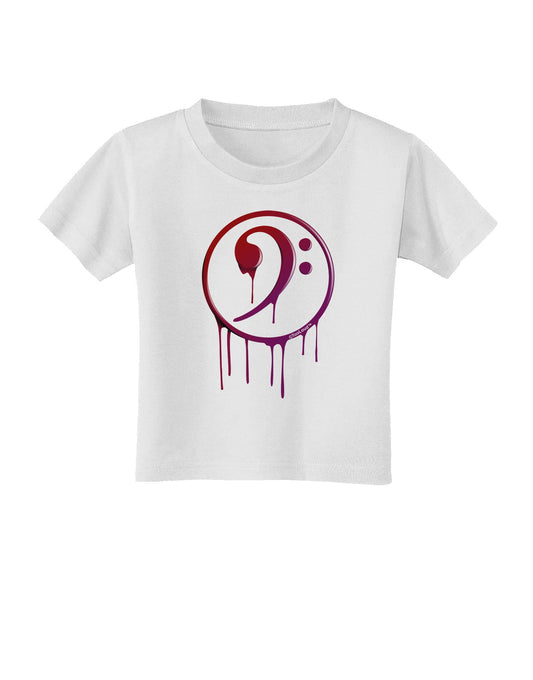 Dripping Bass Symbol Toddler T-Shirt-Toddler T-Shirt-TooLoud-White-2T-Davson Sales