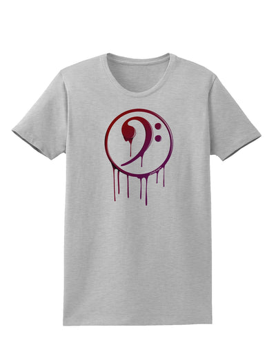 Dripping Bass Symbol Womens T-Shirt-Womens T-Shirt-TooLoud-AshGray-X-Small-Davson Sales