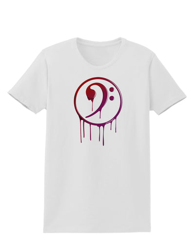 Dripping Bass Symbol Womens T-Shirt-Womens T-Shirt-TooLoud-White-X-Small-Davson Sales