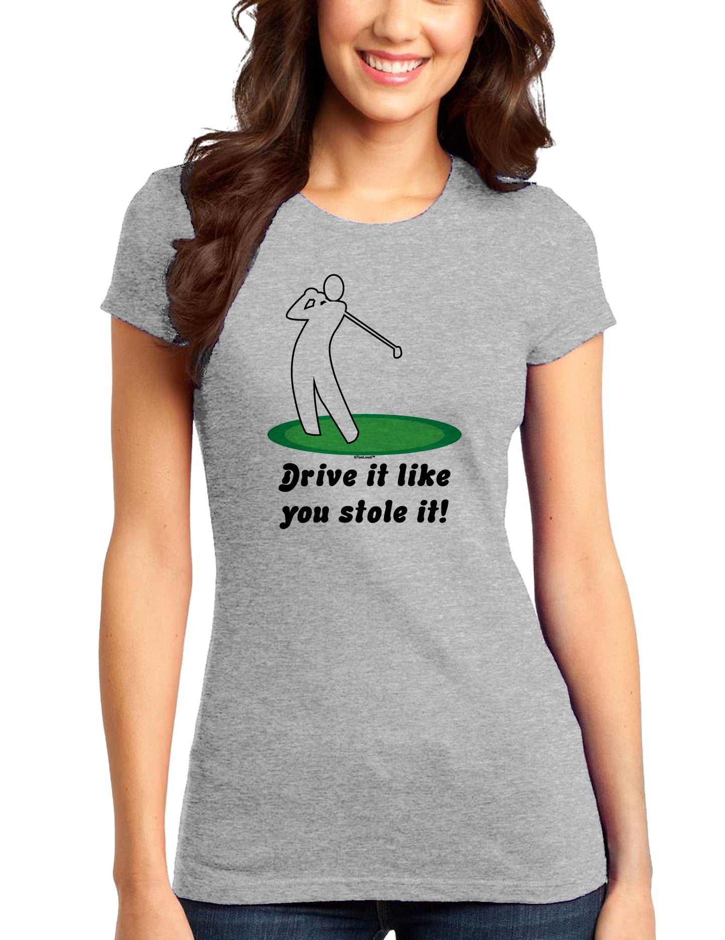 Drive It Like You Stole It Juniors T-Shirt-Womens Juniors T-Shirt-TooLoud-Heather-Gray-Small-Davson Sales