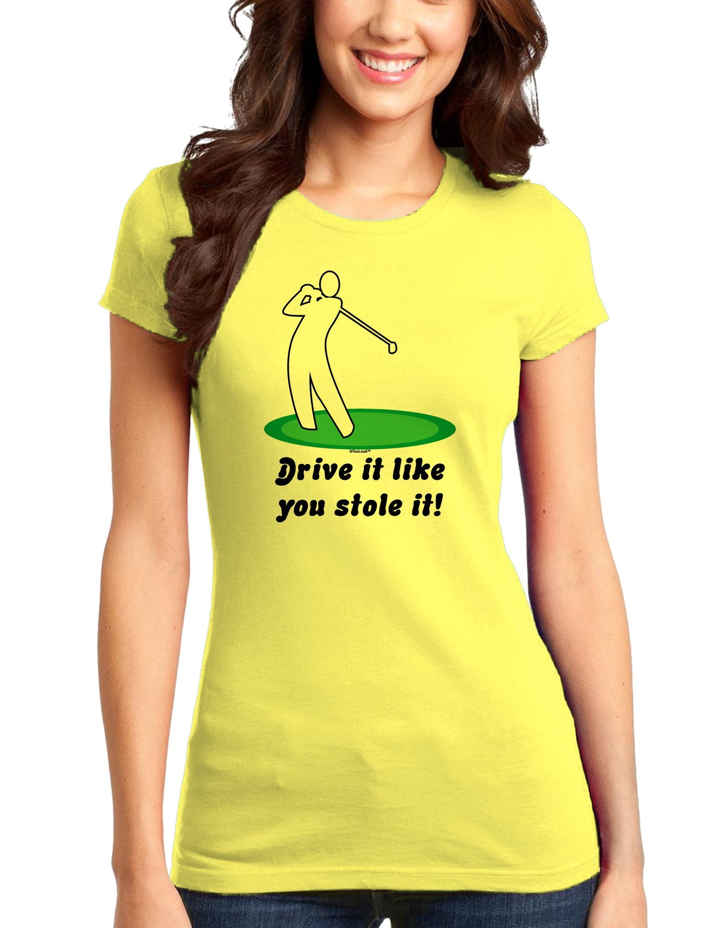 Drive It Like You Stole It Juniors T-Shirt-Womens Juniors T-Shirt-TooLoud-Yellow-Small-Davson Sales