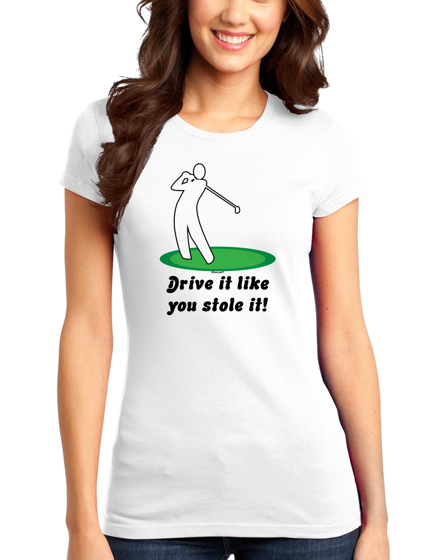 Drive It Like You Stole It Juniors T-Shirt-Womens Juniors T-Shirt-TooLoud-White-Small-Davson Sales