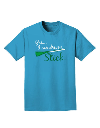 Drive Stick Green Adult Dark T-Shirt-Mens T-Shirt-TooLoud-Turquoise-Small-Davson Sales