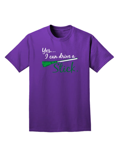 Drive Stick Green Adult Dark T-Shirt-Mens T-Shirt-TooLoud-Purple-Small-Davson Sales