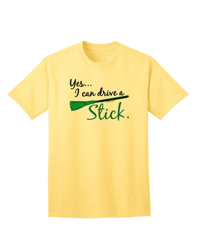 Drive Stick Green Adult T-Shirt-Mens T-Shirt-TooLoud-Yellow-Small-Davson Sales