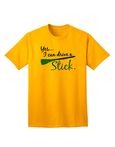 Drive Stick Green Adult T-Shirt-Mens T-Shirt-TooLoud-Gold-Small-Davson Sales