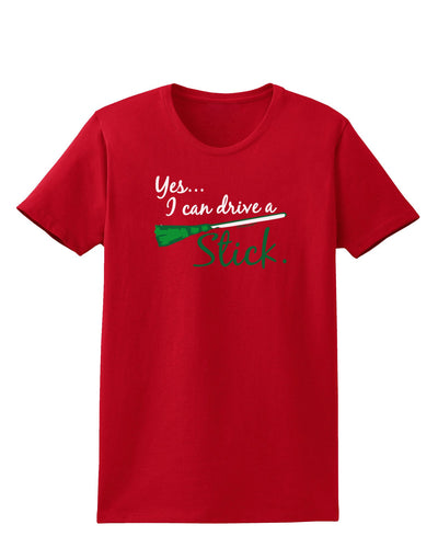 Drive Stick Green Womens Dark T-Shirt-TooLoud-Red-X-Small-Davson Sales