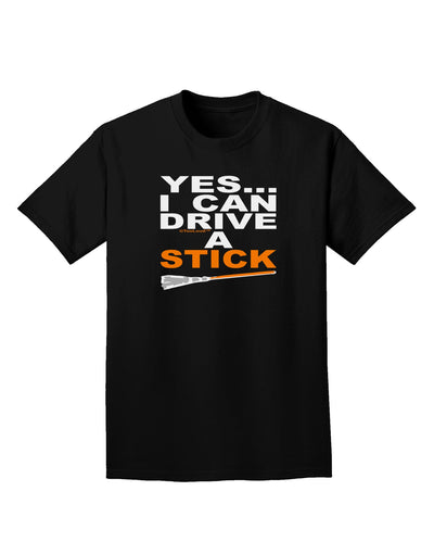 Drive Stick Orange Adult Dark T-Shirt-Mens T-Shirt-TooLoud-Black-Small-Davson Sales