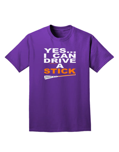 Drive Stick Orange Adult Dark T-Shirt-Mens T-Shirt-TooLoud-Purple-Small-Davson Sales