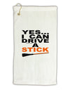 Drive Stick Orange Micro Terry Gromet Golf Towel 16 x 25 inch-Golf Towel-TooLoud-White-Davson Sales