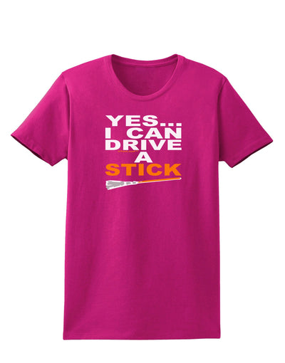 Drive Stick Orange Womens Dark T-Shirt-TooLoud-Hot-Pink-Small-Davson Sales