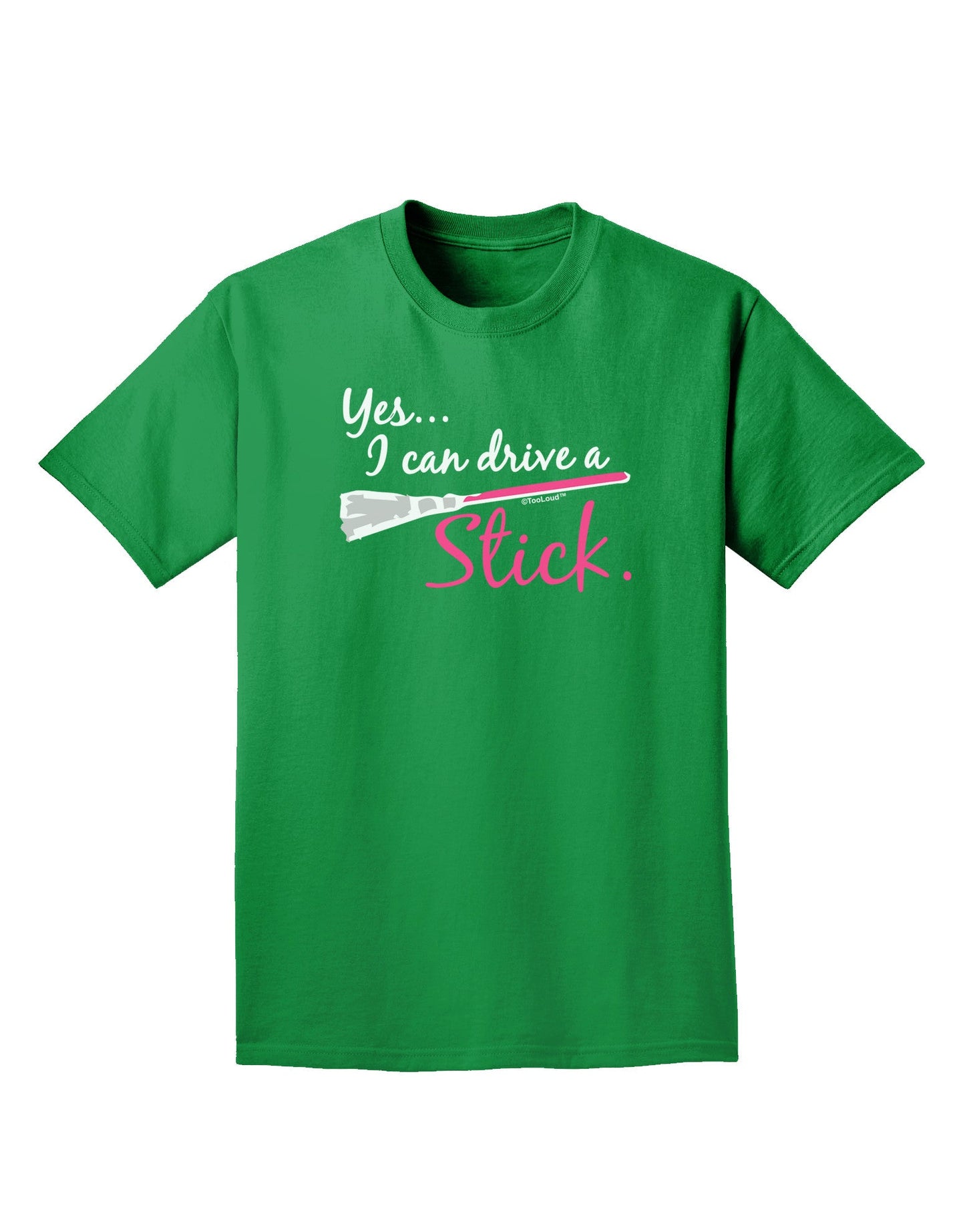 Drive Stick Pink Adult Dark T-Shirt-Mens T-Shirt-TooLoud-Kelly-Green-Small-Davson Sales