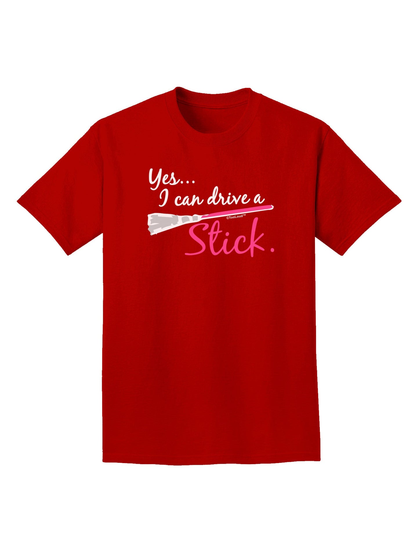 Drive Stick Pink Adult Dark T-Shirt-Mens T-Shirt-TooLoud-Red-Small-Davson Sales