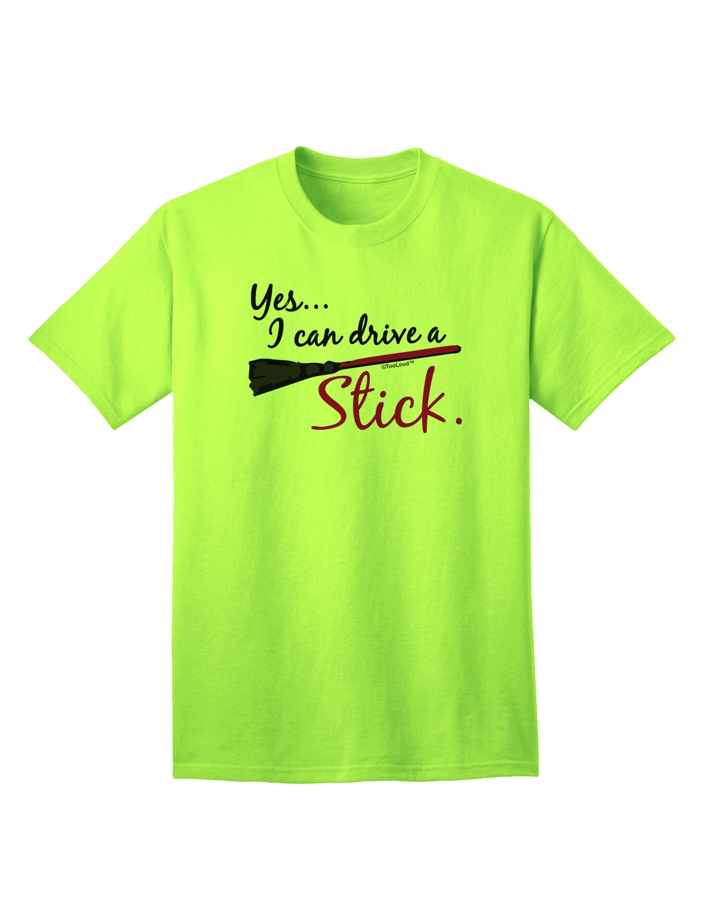 Drive Stick Pink Adult T-Shirt-Mens T-Shirt-TooLoud-Neon-Green-Small-Davson Sales