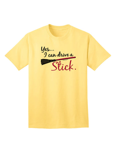 Drive Stick Pink Adult T-Shirt-Mens T-Shirt-TooLoud-Yellow-Small-Davson Sales