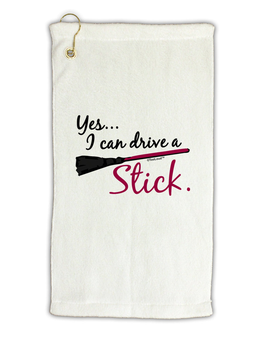 Drive Stick Pink Micro Terry Gromet Golf Towel 16 x 25 inch-Golf Towel-TooLoud-White-Davson Sales