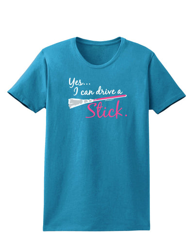 Drive Stick Pink Womens Dark T-Shirt-TooLoud-Turquoise-X-Small-Davson Sales