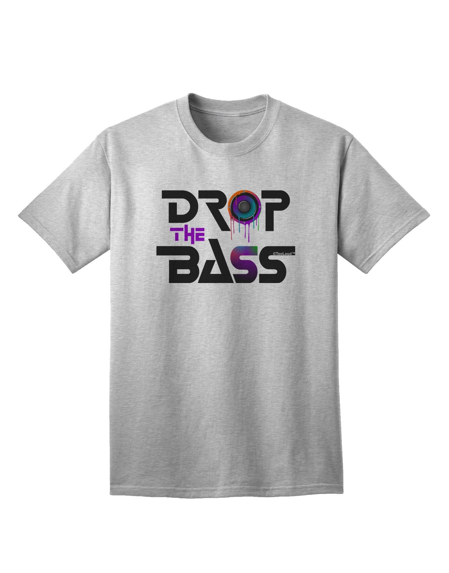 Drop The Bass - Drips Speaker Adult T-Shirt-Mens T-Shirt-TooLoud-AshGray-Small-Davson Sales