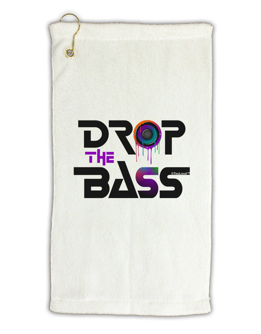 Drop The Bass - Drips Speaker Micro Terry Gromet Golf Towel 16 x 25 inch-Golf Towel-TooLoud-White-Davson Sales