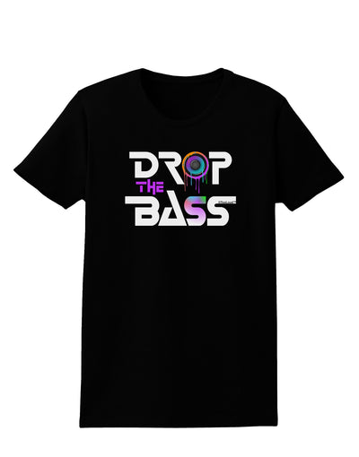 Drop The Bass - Drips Speaker Womens Dark T-Shirt-Womens T-Shirt-TooLoud-Black-X-Small-Davson Sales