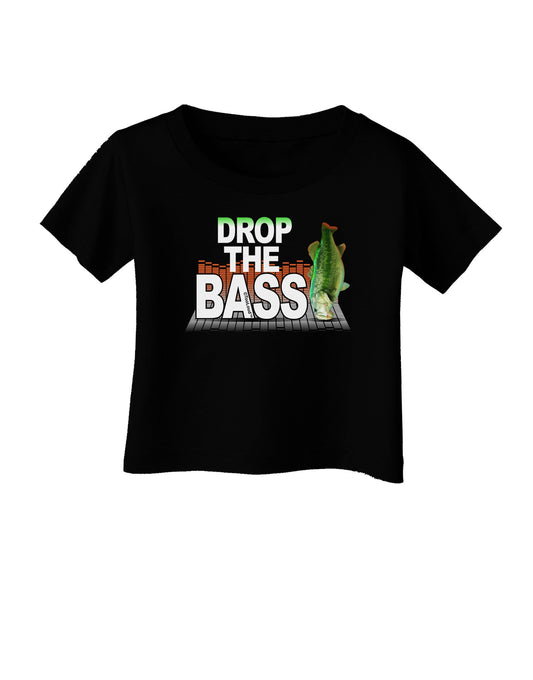 Drop The Bass Fish Infant T-Shirt Dark-Infant T-Shirt-TooLoud-Black-06-Months-Davson Sales