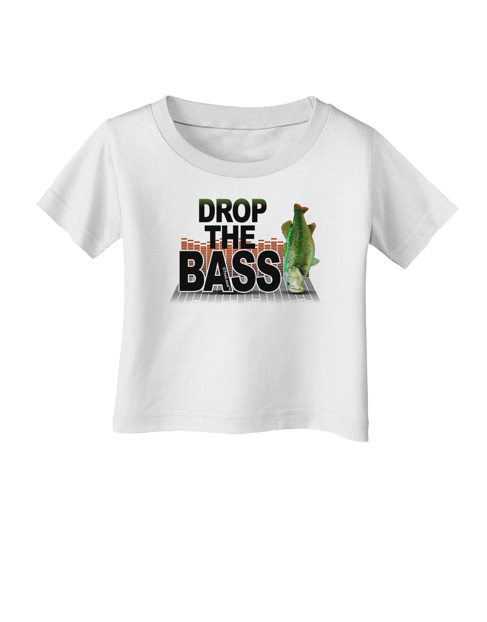 Drop The Bass Fish Infant T-Shirt-Infant T-Shirt-TooLoud-White-06-Months-Davson Sales