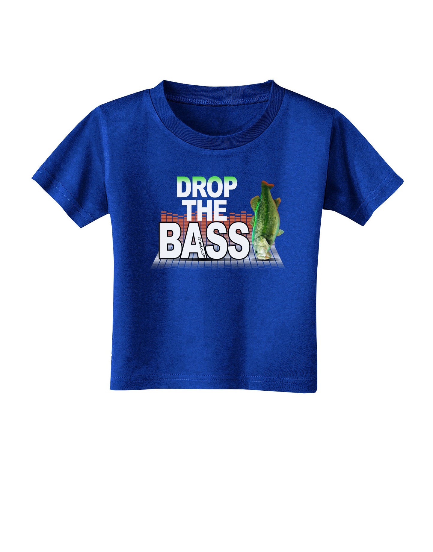 Drop The Bass Fish Toddler T-Shirt Dark-Toddler T-Shirt-TooLoud-Royal-Blue-2T-Davson Sales