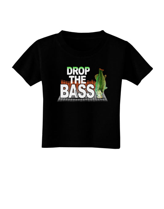 Drop The Bass Fish Toddler T-Shirt Dark-Toddler T-Shirt-TooLoud-Black-2T-Davson Sales