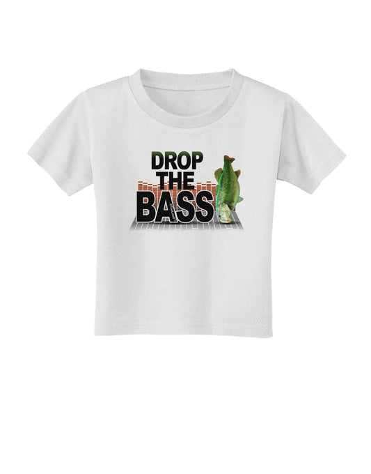 Drop The Bass Fish Toddler T-Shirt-Toddler T-Shirt-TooLoud-White-2T-Davson Sales