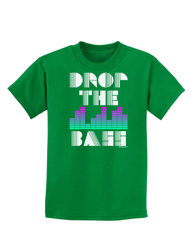 Drop the Bass Childrens Dark T-Shirt-Childrens T-Shirt-TooLoud-Kelly-Green-X-Small-Davson Sales