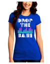 Drop the Bass Juniors Crew Dark T-Shirt-T-Shirts Juniors Tops-TooLoud-Royal-Blue-Juniors Fitted Small-Davson Sales