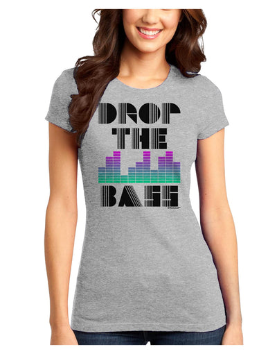 Drop the Bass Juniors T-Shirt-Womens Juniors T-Shirt-TooLoud-Ash-Gray-Juniors Fitted X-Small-Davson Sales