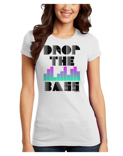 Drop the Bass Juniors T-Shirt-Womens Juniors T-Shirt-TooLoud-White-Juniors Fitted X-Small-Davson Sales