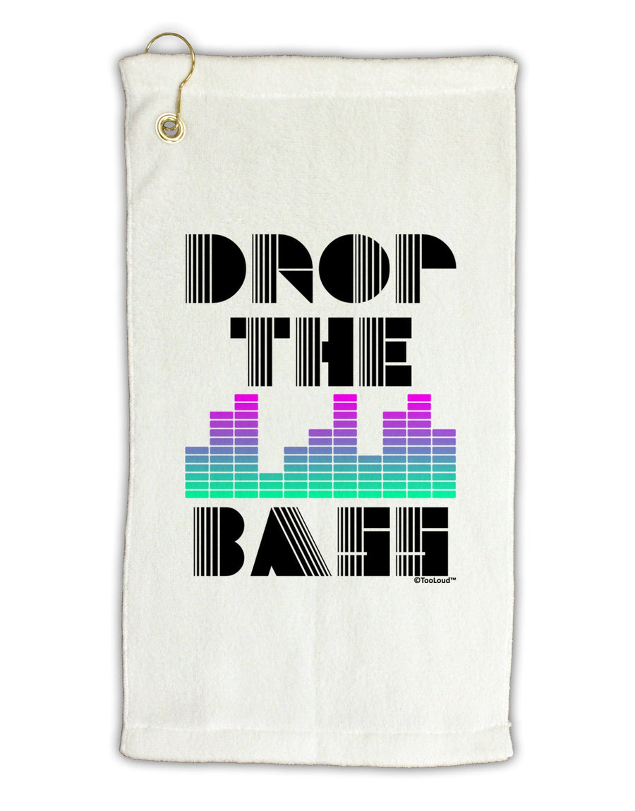 Drop the Bass Micro Terry Gromet Golf Towel 16 x 25 inch-Golf Towel-TooLoud-White-Davson Sales