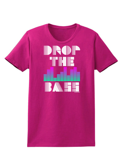 Drop the Bass Womens Dark T-Shirt-TooLoud-Hot-Pink-Small-Davson Sales