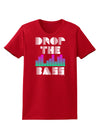 Drop the Bass Womens Dark T-Shirt-TooLoud-Red-X-Small-Davson Sales