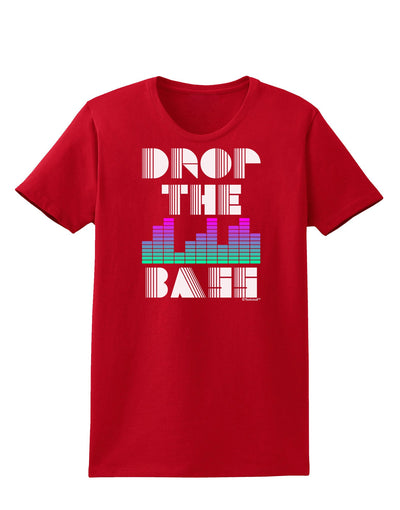 Drop the Bass Womens Dark T-Shirt-TooLoud-Red-X-Small-Davson Sales