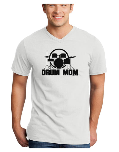 Drum Mom - Mother's Day Design Adult V-Neck T-shirt-Mens V-Neck T-Shirt-TooLoud-White-Small-Davson Sales