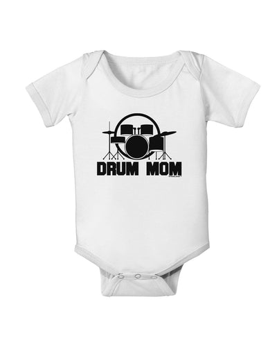 Drum Mom - Mother's Day Design Baby Romper Bodysuit-Baby Romper-TooLoud-White-06-Months-Davson Sales