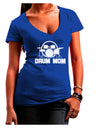 Drum Mom - Mother's Day Design Juniors V-Neck Dark T-Shirt-Womens V-Neck T-Shirts-TooLoud-Royal-Blue-Juniors Fitted Small-Davson Sales