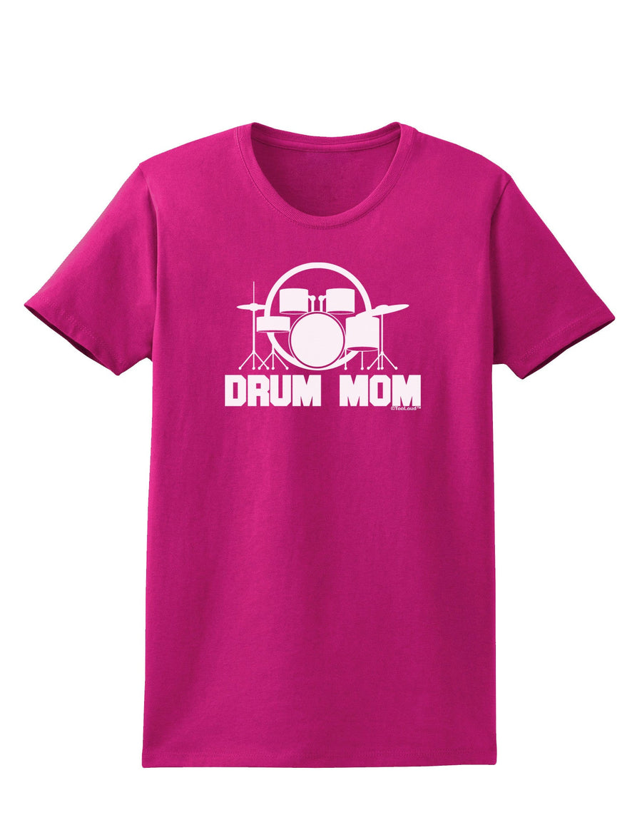Drum Mom - Mother's Day Design Womens Dark T-Shirt-TooLoud-Black-X-Small-Davson Sales