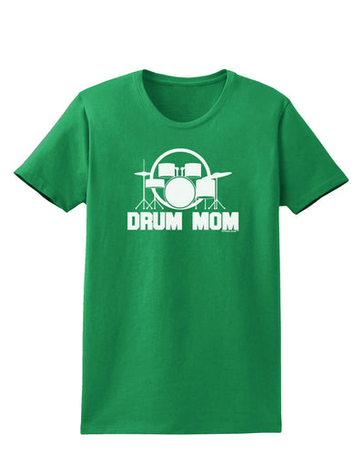 Drum Mom - Mother's Day Design Womens Dark T-Shirt-TooLoud-Kelly-Green-X-Small-Davson Sales