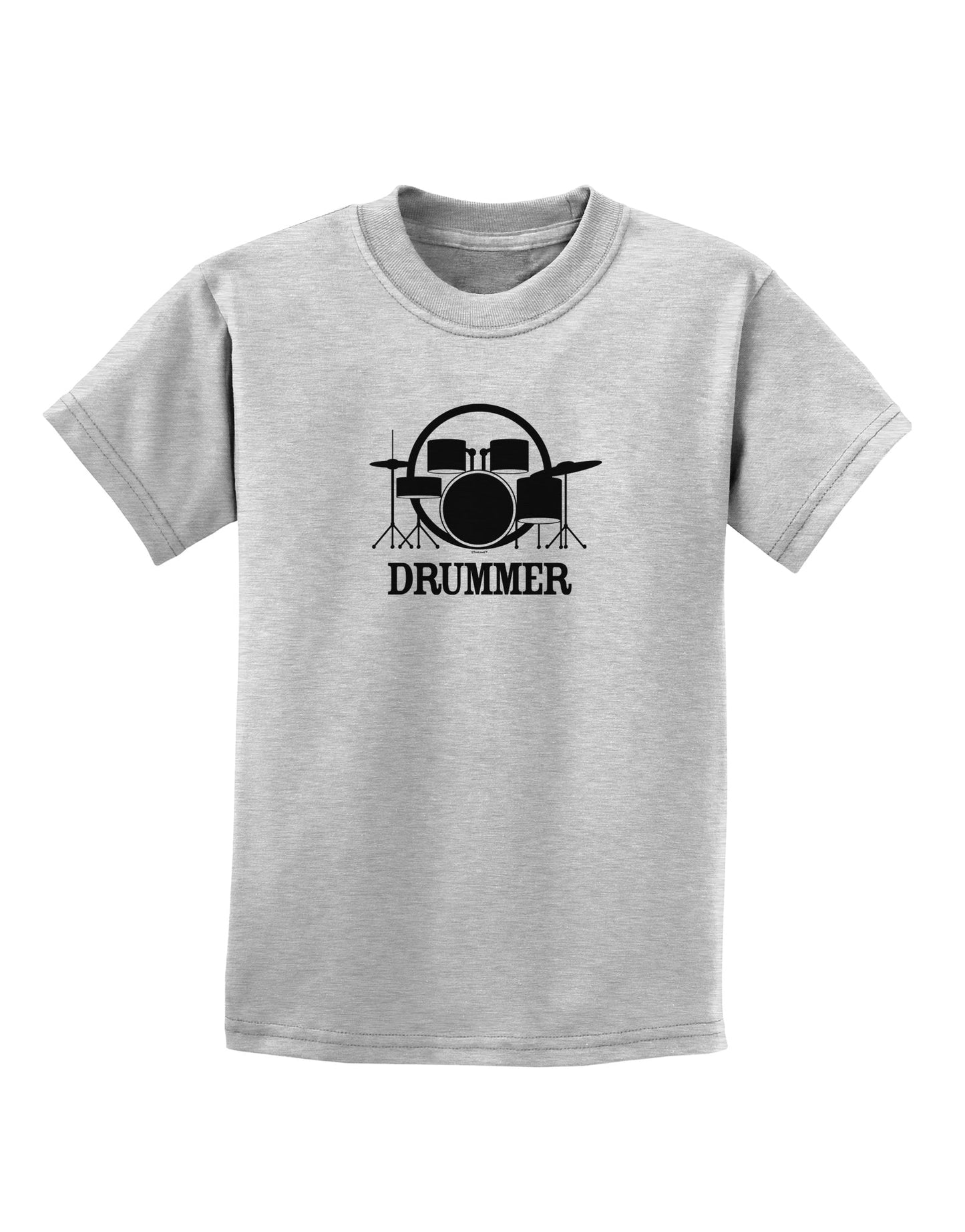 Drummer Childrens T-Shirt-Childrens T-Shirt-TooLoud-AshGray-X-Small-Davson Sales