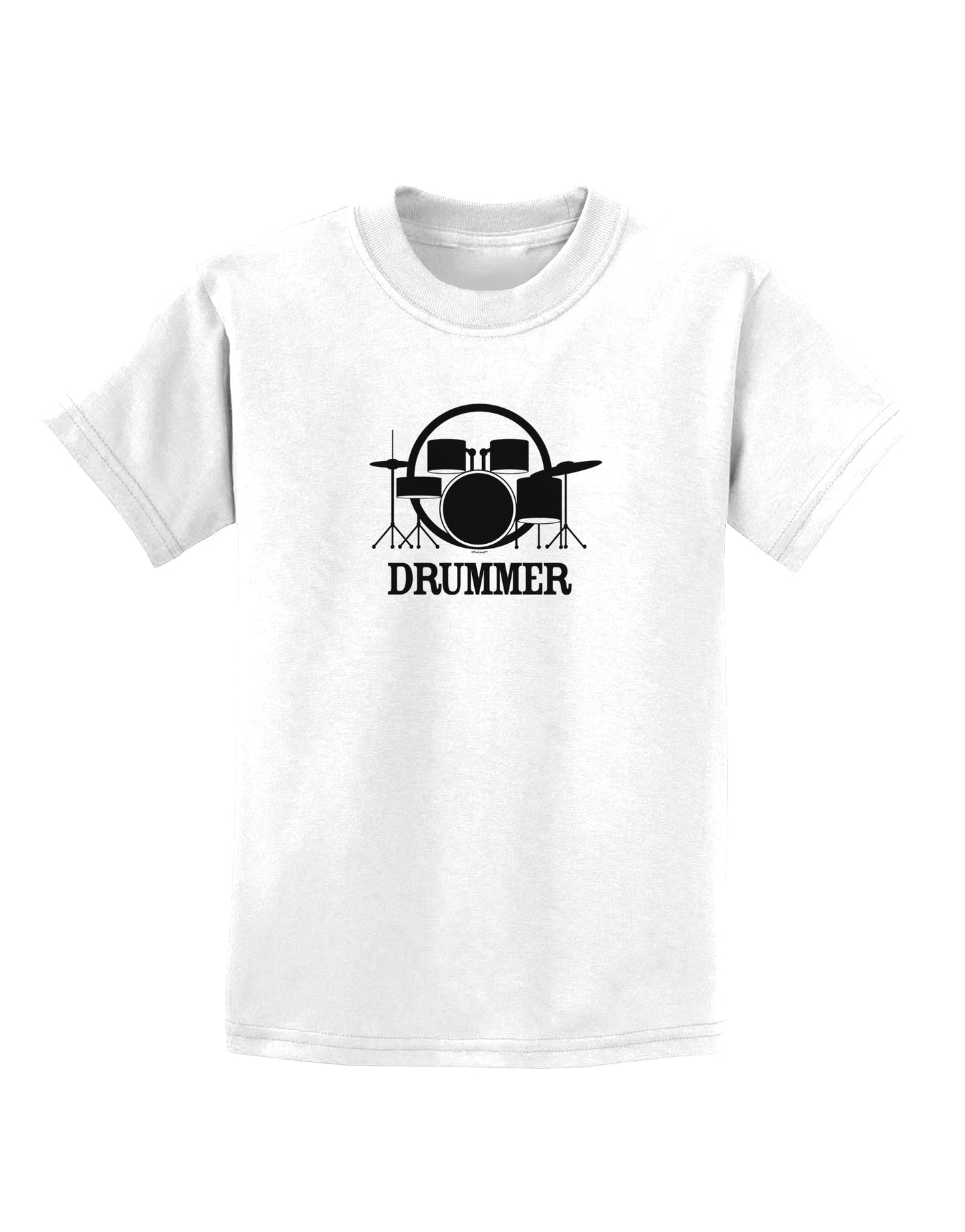 Drummer Childrens T-Shirt-Childrens T-Shirt-TooLoud-White-X-Small-Davson Sales
