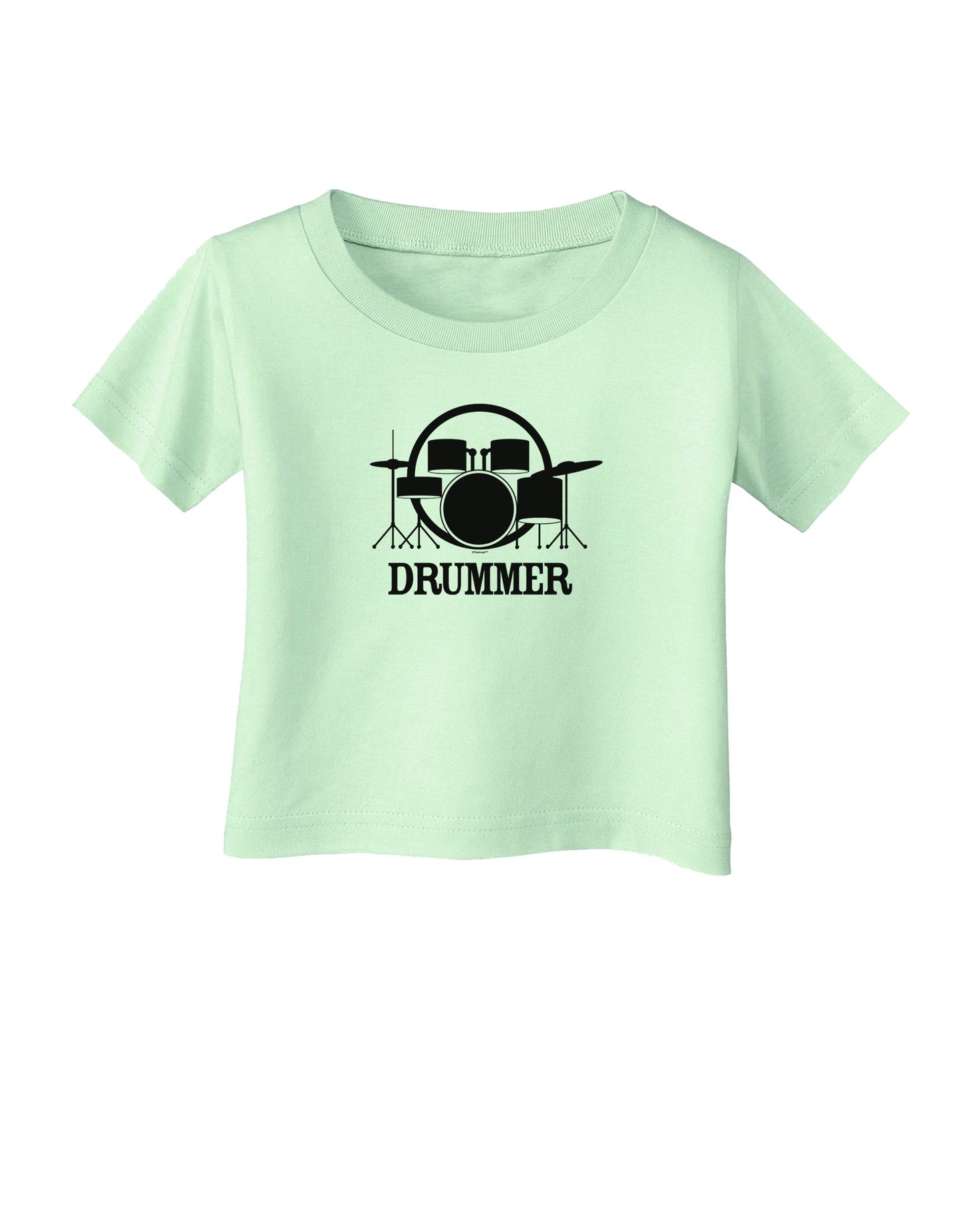 Drummer Infant T-Shirt-Infant T-Shirt-TooLoud-Light-Green-06-Months-Davson Sales