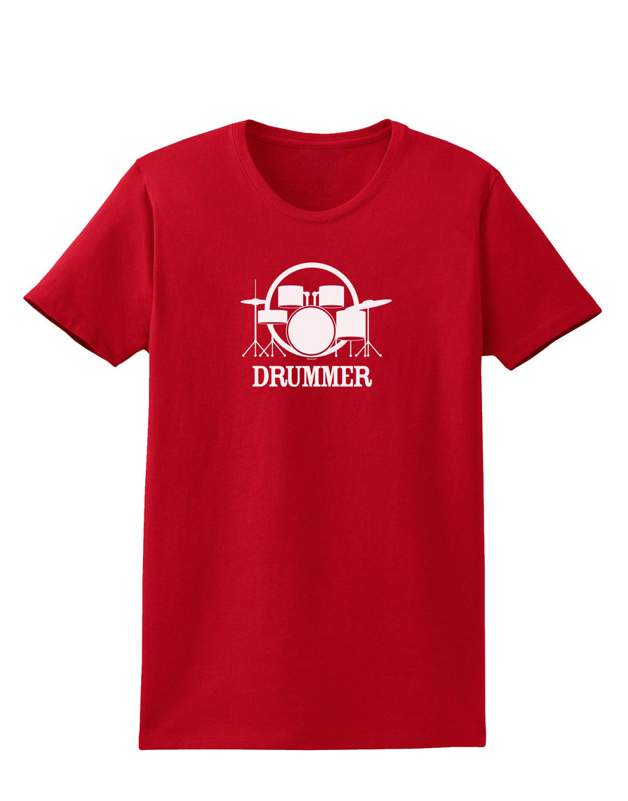 Drummer Womens Dark T-Shirt-TooLoud-Black-X-Small-Davson Sales