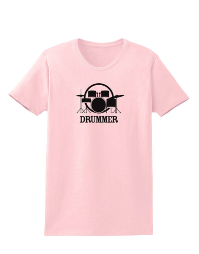 Drummer Womens T-Shirt-Womens T-Shirt-TooLoud-PalePink-X-Small-Davson Sales