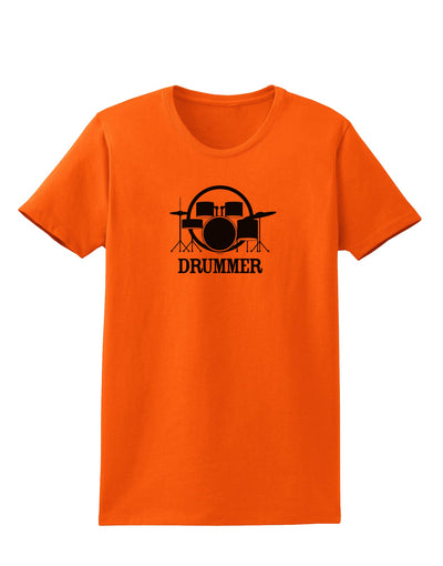 Drummer Womens T-Shirt-Womens T-Shirt-TooLoud-Orange-X-Small-Davson Sales