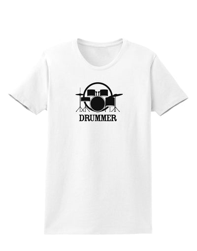 Drummer Womens T-Shirt-Womens T-Shirt-TooLoud-White-X-Small-Davson Sales