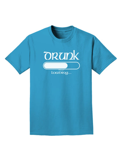 Drunk Loading Bar Adult Dark T-Shirt by TooLoud-Mens T-Shirt-TooLoud-Turquoise-Small-Davson Sales